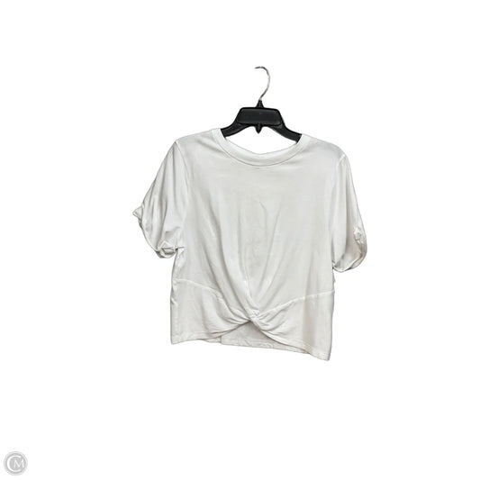 Athletic Top Short Sleeve By Fabletics In White, Size: L