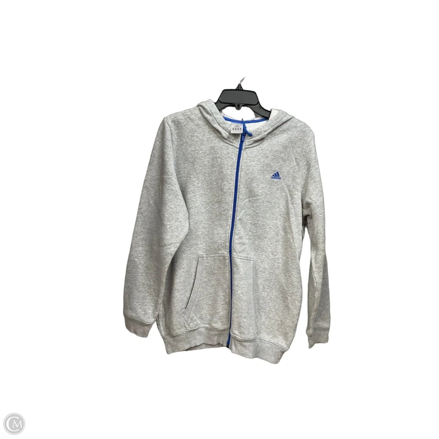 Athletic Jacket By Adidas In Grey, Size: Xl