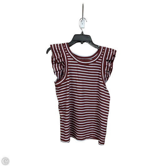 Top Sleeveless By Free Assembly In Striped Pattern, Size: Xl
