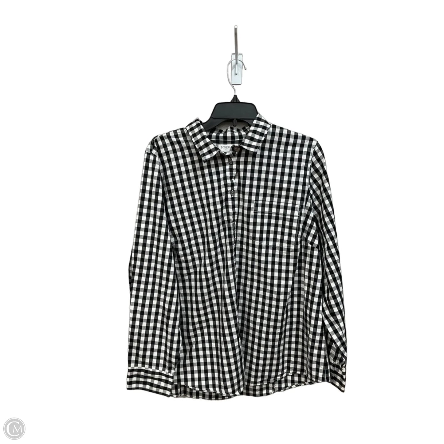 Blouse Long Sleeve By J. Crew In Checkered Pattern, Size: 2x