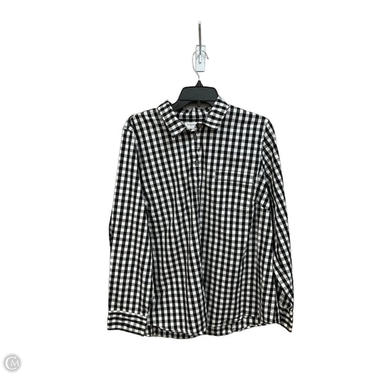 Blouse Long Sleeve By J. Crew In Checkered Pattern, Size: 2x