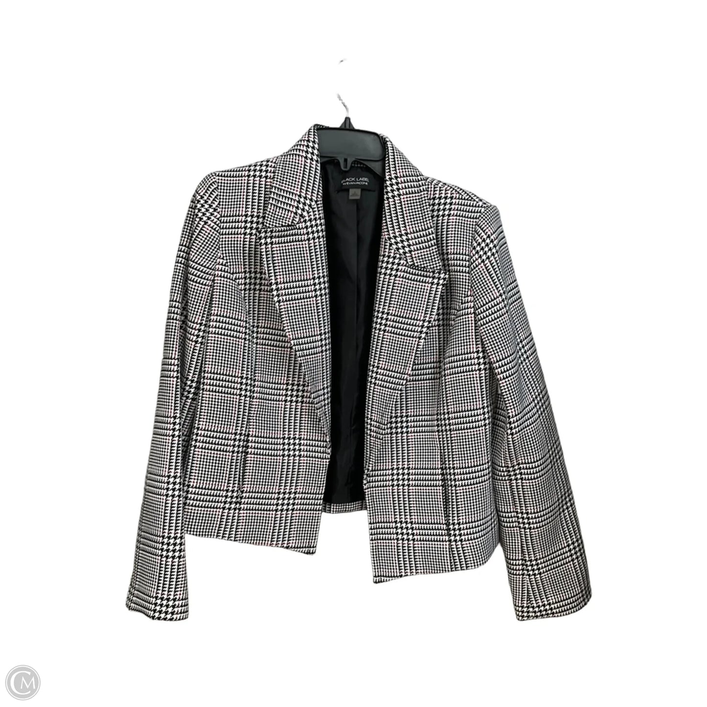 Blazer By Black Label In Checkered Pattern, Size: M
