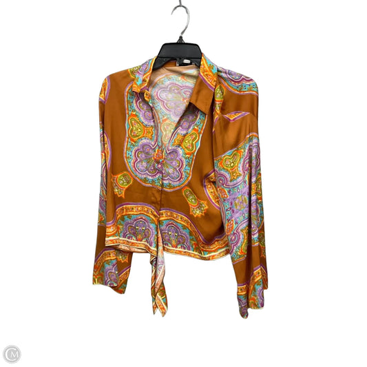 Blouse Long Sleeve By Rachel Roy In Multi-colored, Size: L
