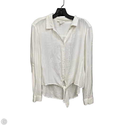 Blouse Long Sleeve By Beachlunchlounge In White, Size: Xl