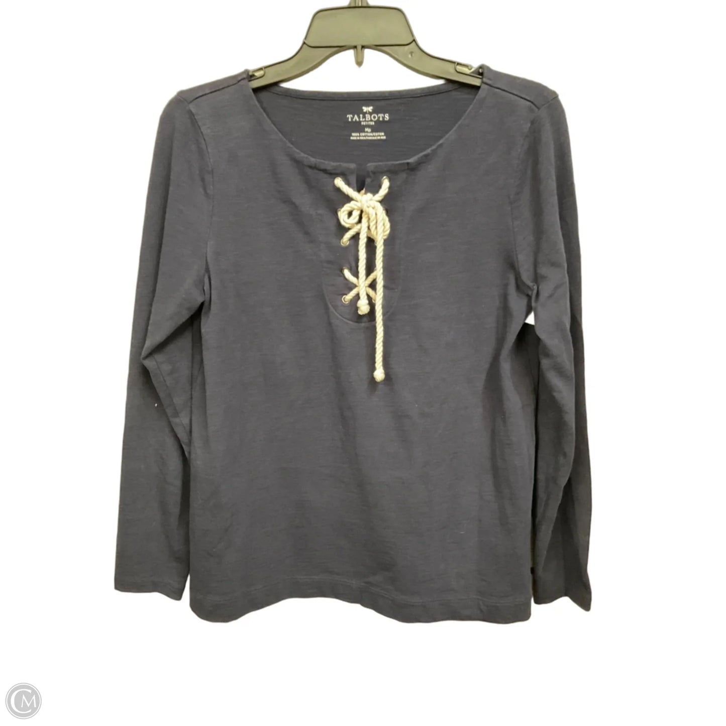 Top Long Sleeve By Talbots In Navy, Size: Mp