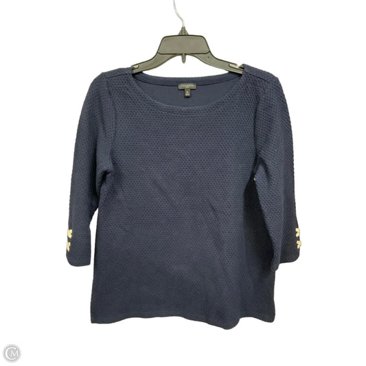 Top Long Sleeve By Talbots In Navy, Size: Mp