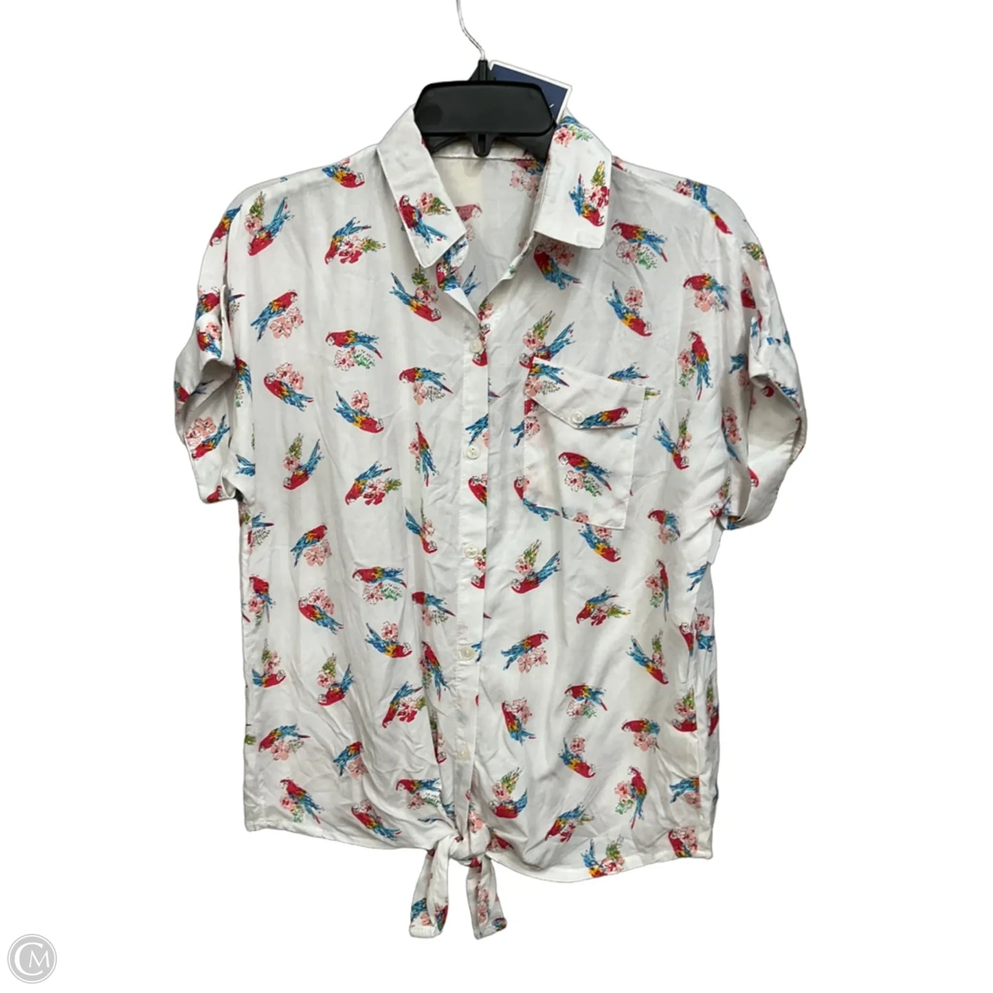 Blouse Short Sleeve By Love Notes In White, Size: S