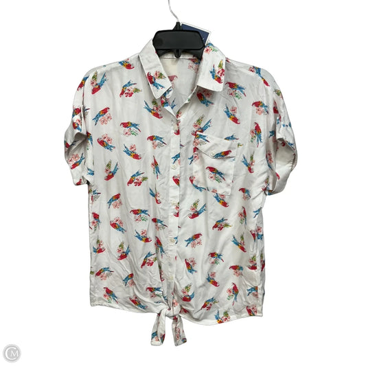 Blouse Short Sleeve By Love Notes In White, Size: S