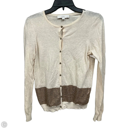 Cardigan By Loft In Tan, Size: Mp