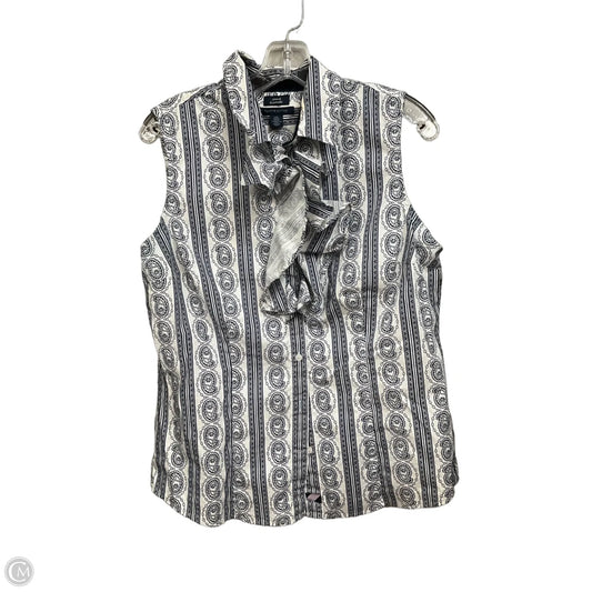 Blouse Sleeveless By Tommy Hilfiger In Navy, Size: L