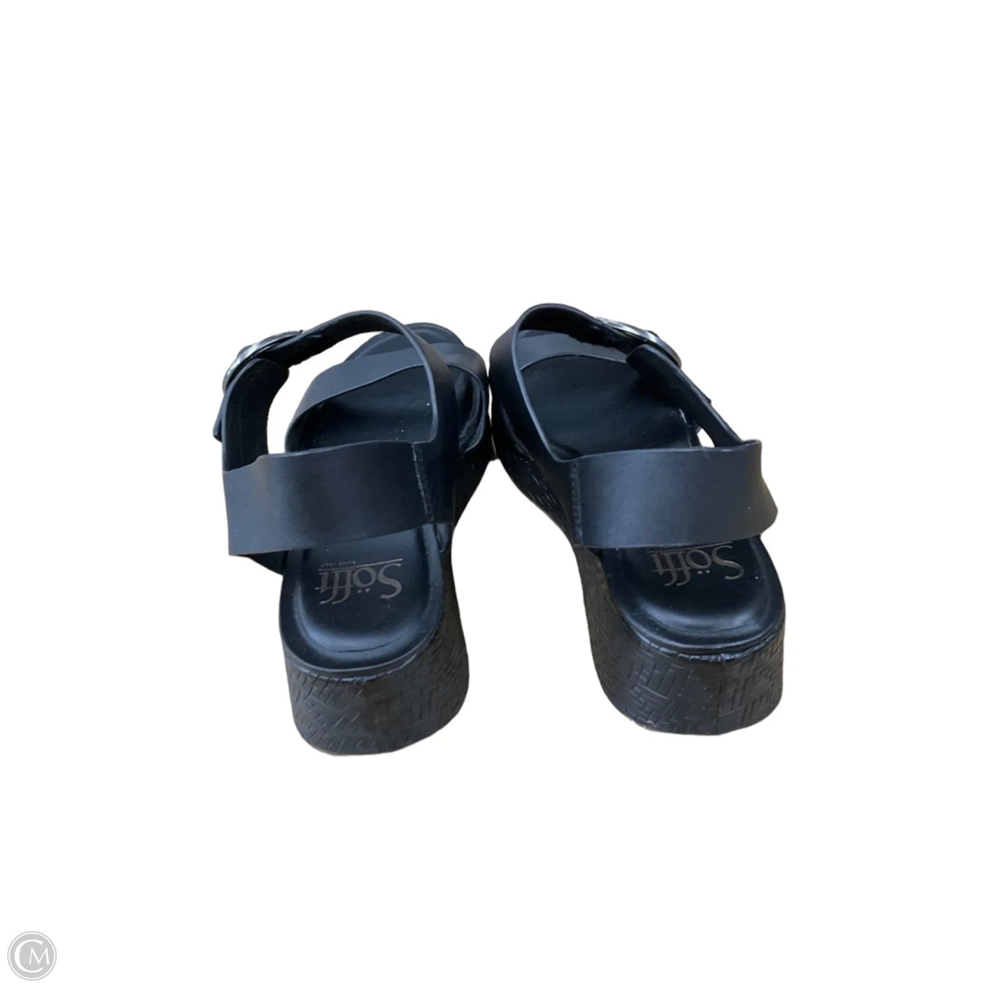 Sandals Heels Block By Sofft In Black, Size: 7