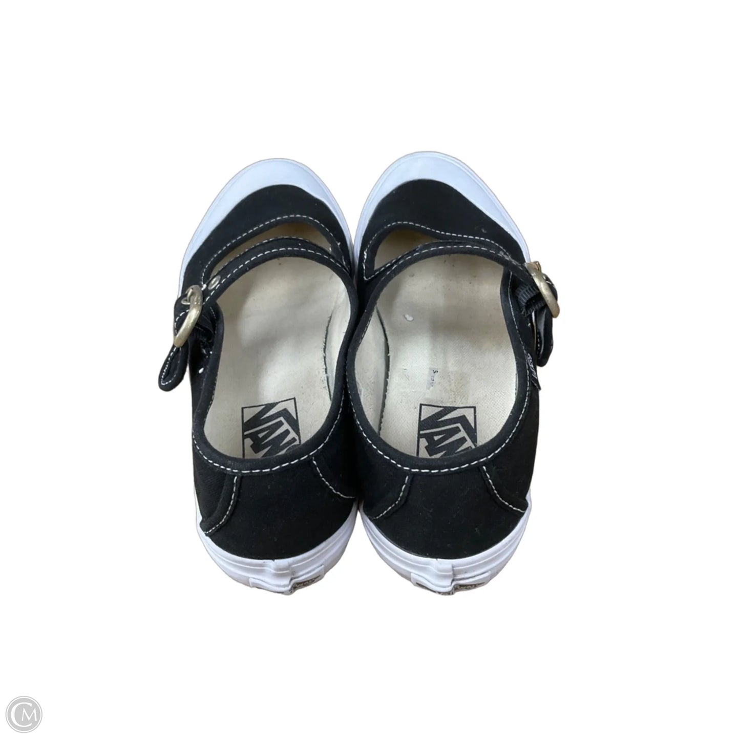 Shoes Flats By Vans In Black, Size: 7