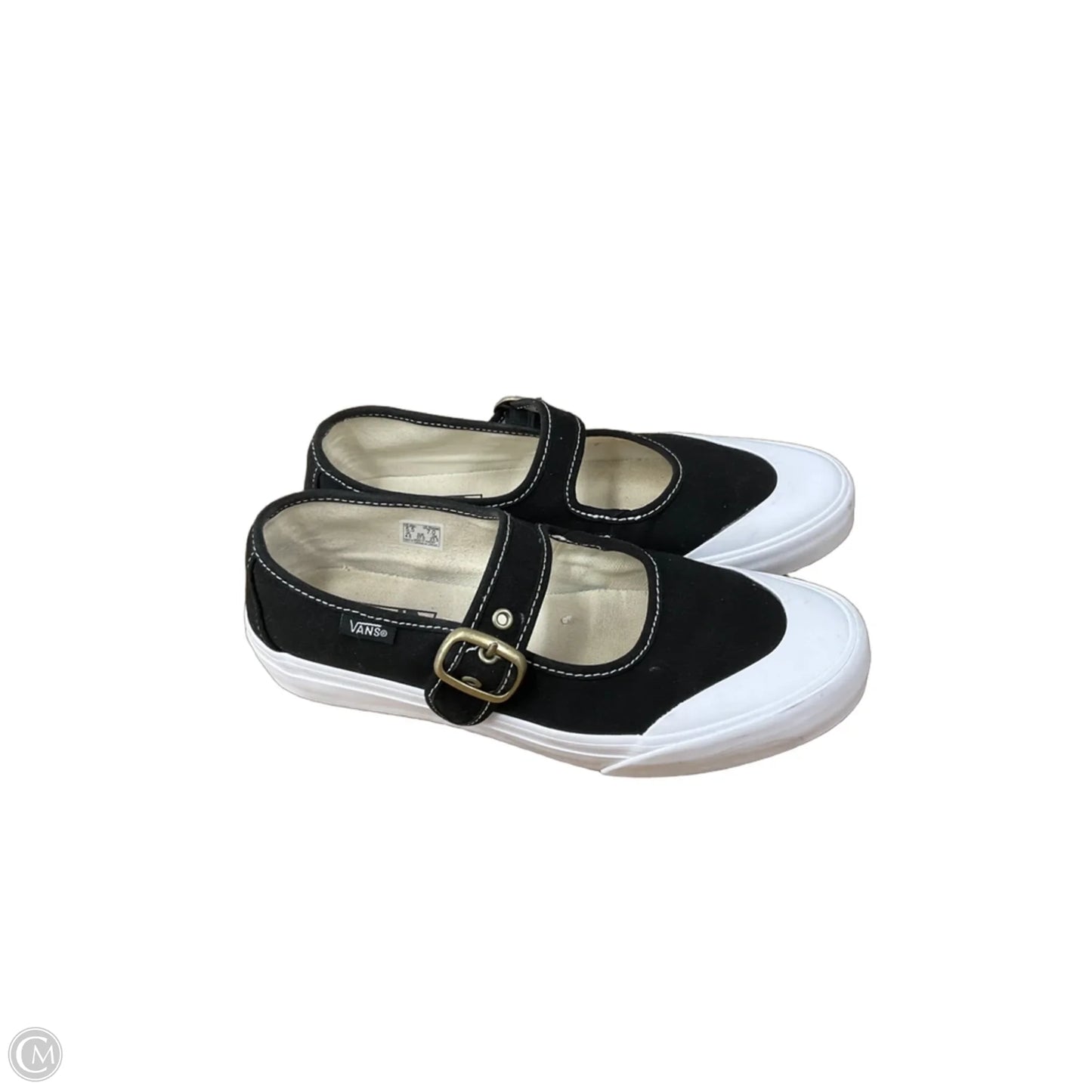 Shoes Flats By Vans In Black, Size: 7
