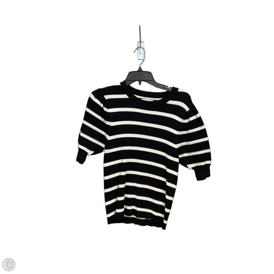 Top Short Sleeve By Nine West In Striped Pattern, Size: M