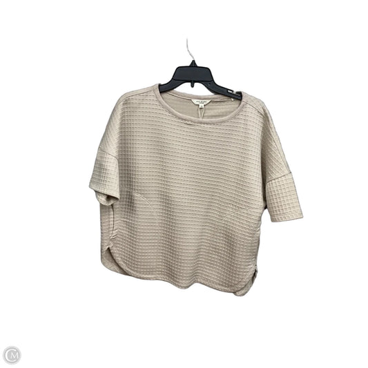 Top Short Sleeve By Max Studio In Tan, Size: Xs