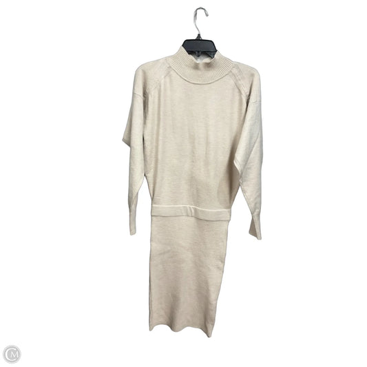Dress Casual Midi By Clothes Mentor In Beige, Size: S