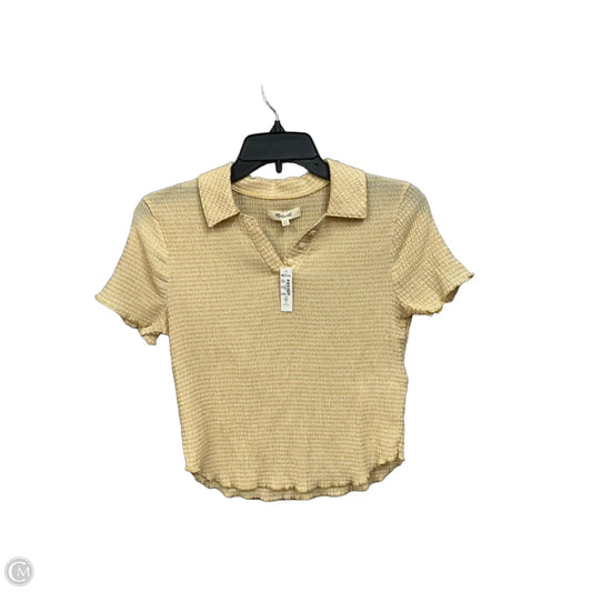 Top Short Sleeve By Madewell In Yellow, Size: Xs