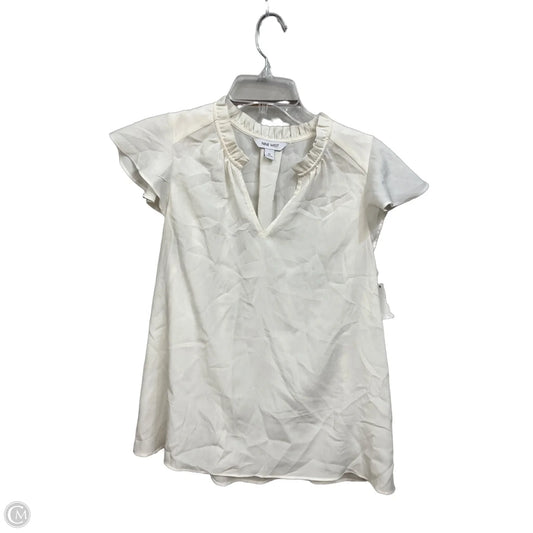Blouse Short Sleeve By Nine West In White, Size: M