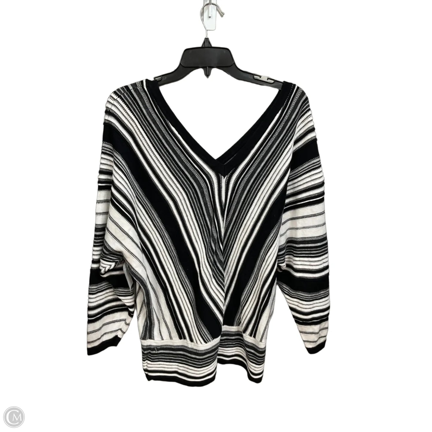 Sweater By Lane Bryant In Black & White, Size: Xxl
