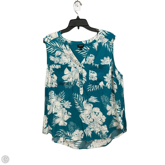 Top Sleeveless By Torrid In Teal, Size: 1x