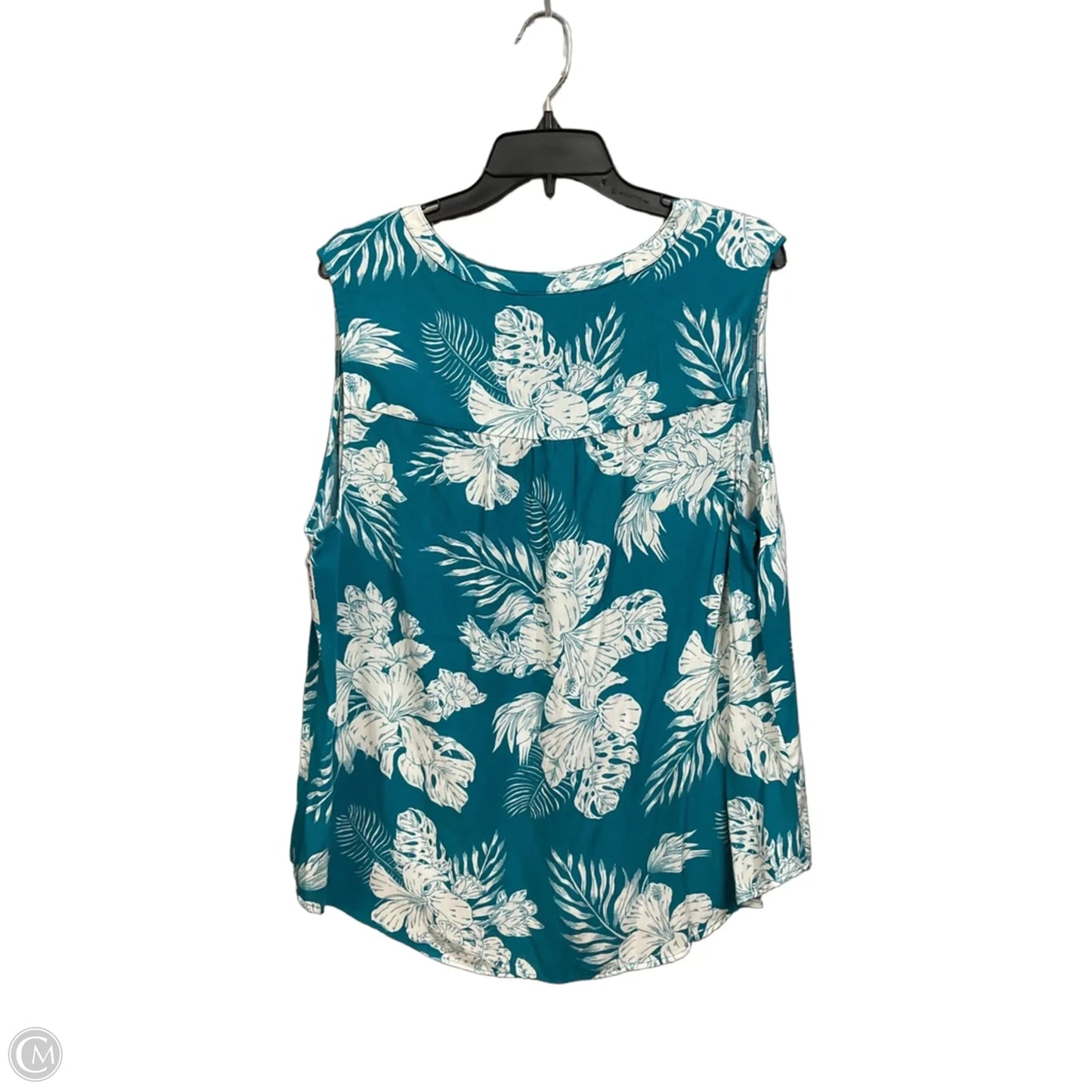 Top Sleeveless By Torrid In Teal, Size: 1x