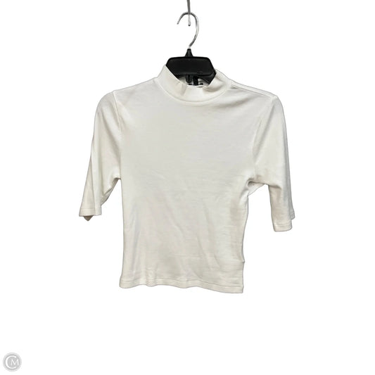 Top Short Sleeve By Express In White, Size: M