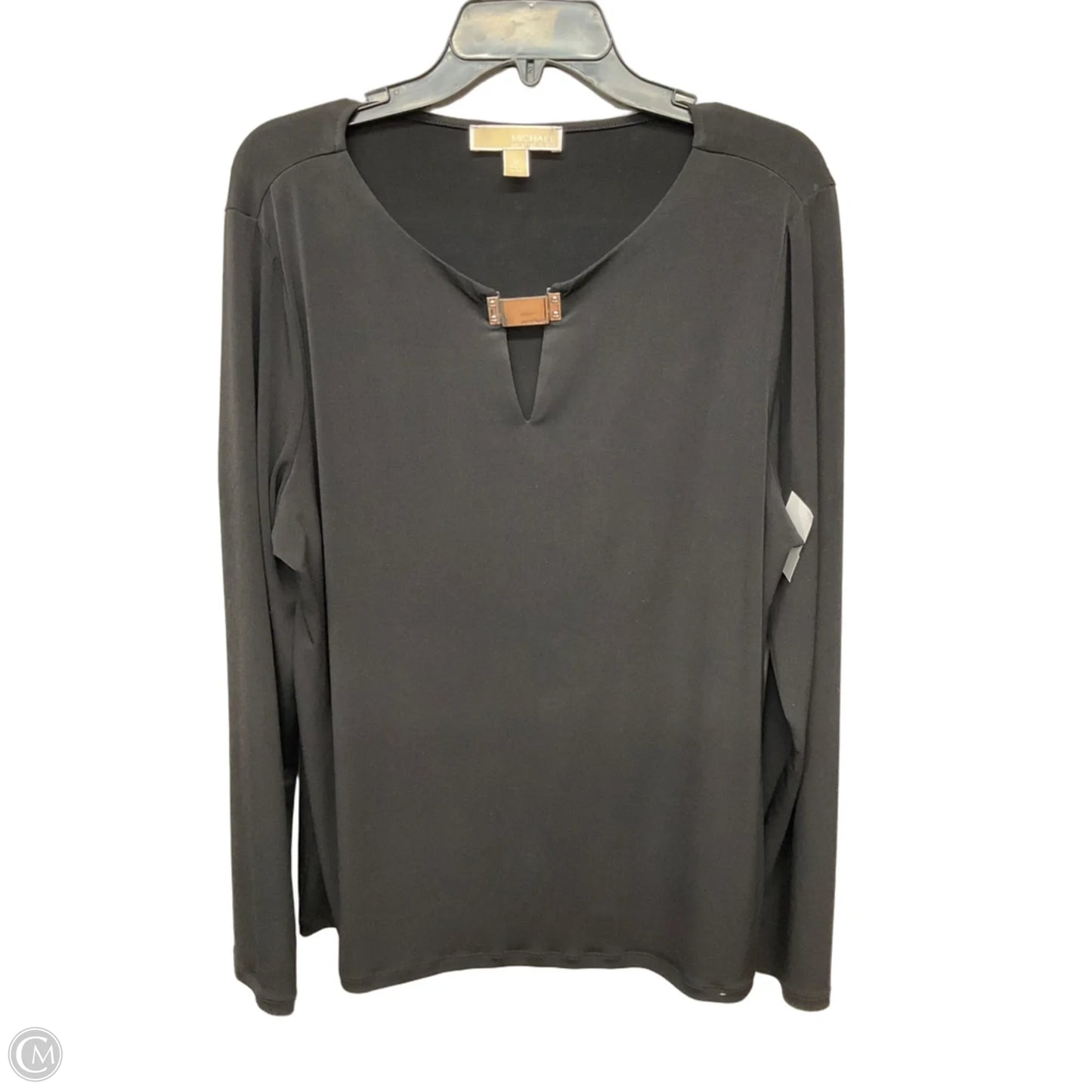 Top Long Sleeve Basic By Michael By Michael Kors In Black, Size: 1x