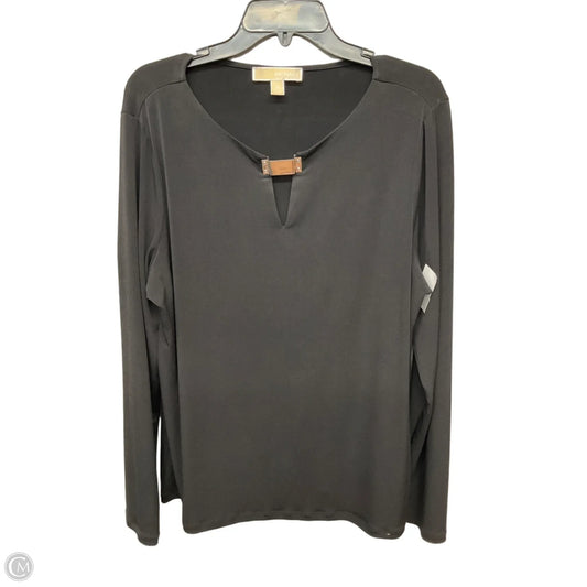 Top Long Sleeve Basic By Michael By Michael Kors In Black, Size: 1x
