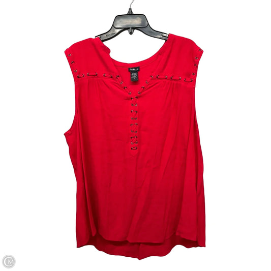 Top Sleeveless By Torrid In Red, Size: 3x