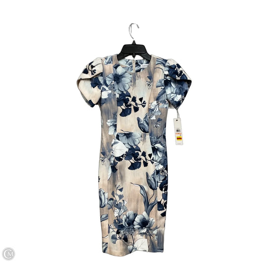 Dress Casual Short By Calvin Klein In Floral Print, Size: Xsp