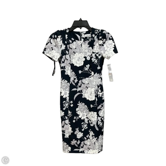 Dress Casual Short By Calvin Klein In Floral Print, Size: Xsp