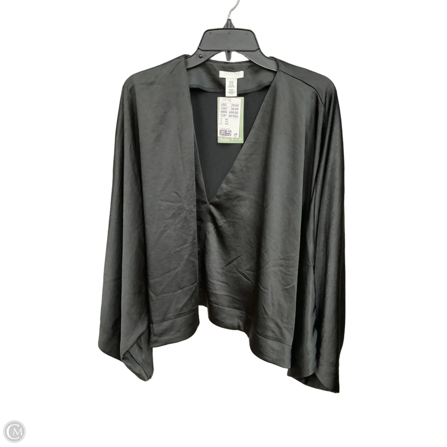 Top 3/4 Sleeve By H&m In Black, Size: Xxl