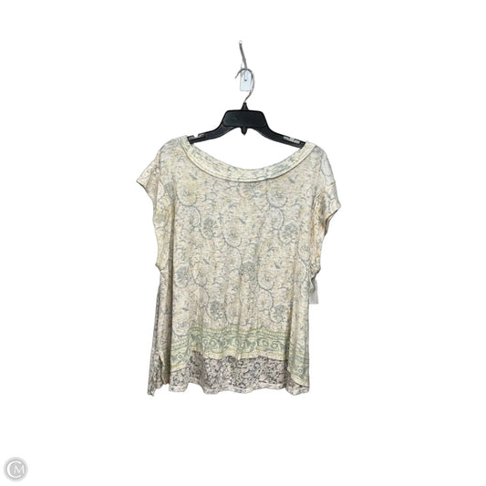 Top Short Sleeve By Free People In Floral Print, Size: M