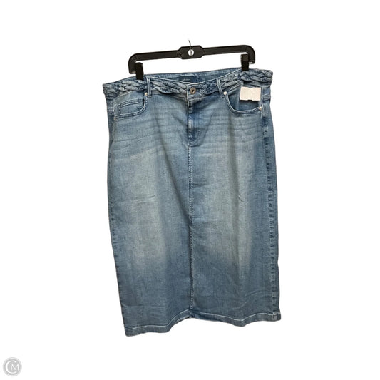 Skirt Maxi By J. Jill In Blue Denim, Size: 18