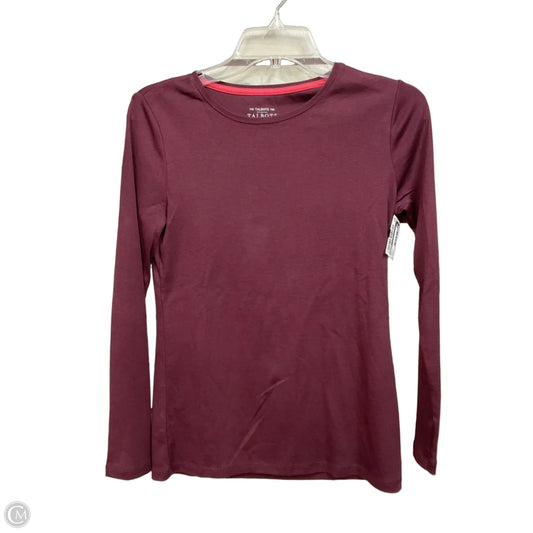 Top Long Sleeve Basic By Talbots In Maroon, Size: Sp