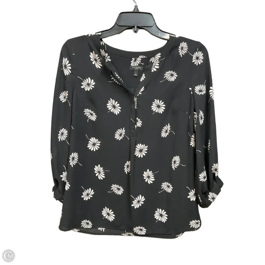 Blouse Long Sleeve By Talbots In Black, Size: Xsp