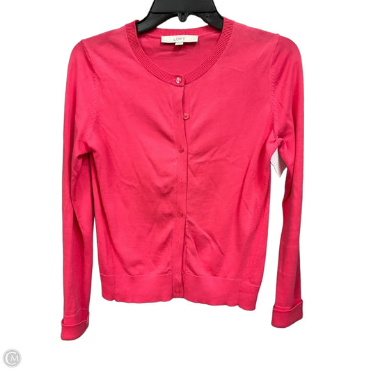 Cardigan By Loft In Pink, Size: Xs