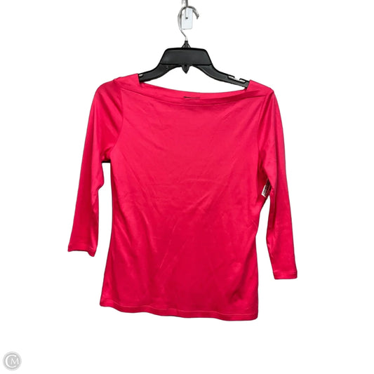 Top 3/4 Sleeve Basic By Talbots In Pink, Size: Sp