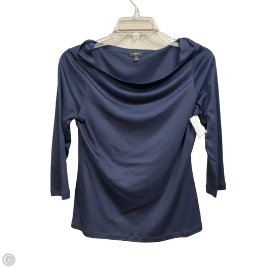 Top 3/4 Sleeve Basic By Talbots In Navy, Size: Sp