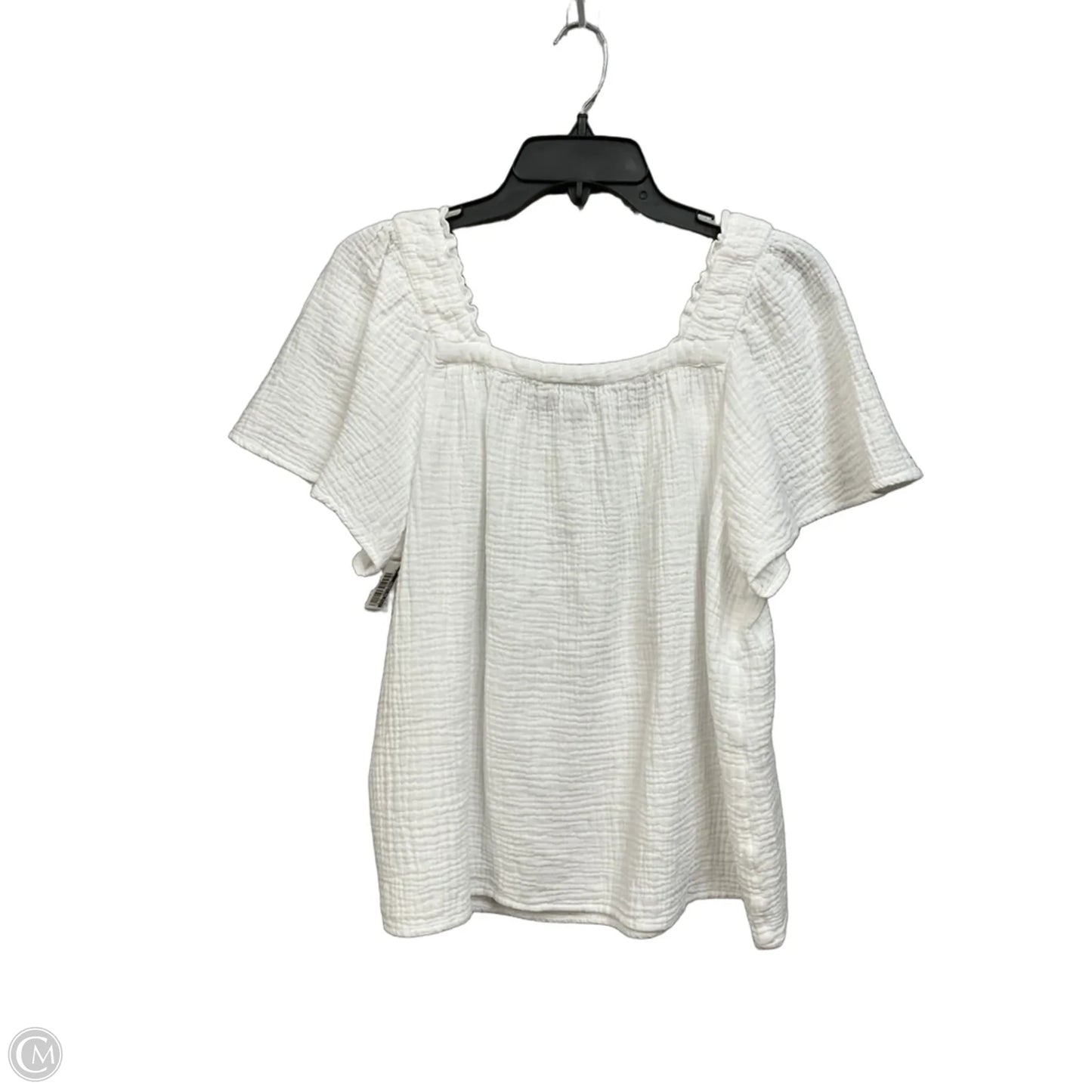 Top Short Sleeve By Style And Company In White, Size: L