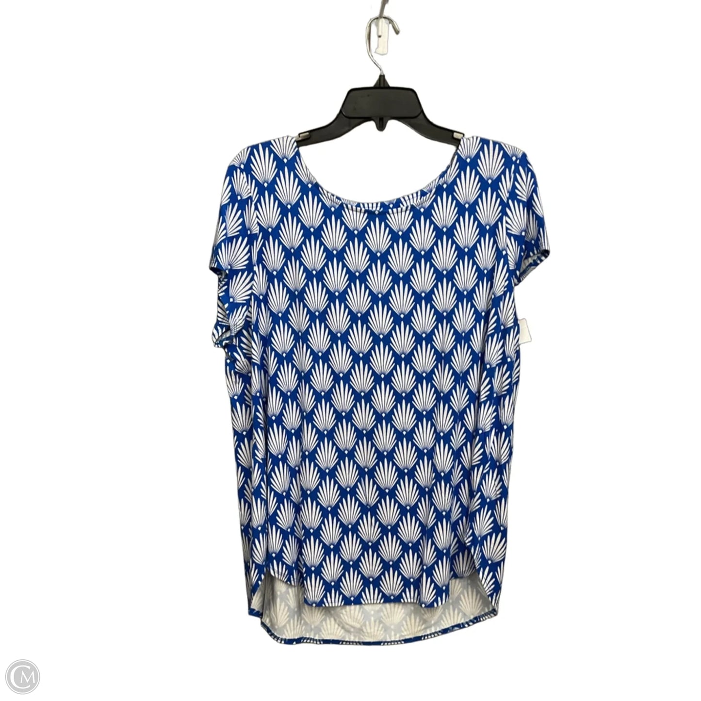 Top Short Sleeve By Alfani In Blue, Size: Xl