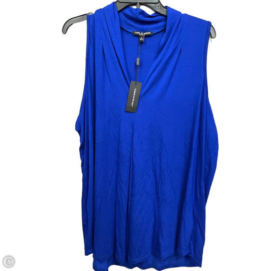 Top Sleeveless By Cable And Gauge In Blue, Size: 1x