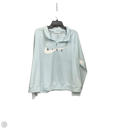 Athletic Top Long Sleeve Collar By Nike Apparel In Blue, Size: 2x