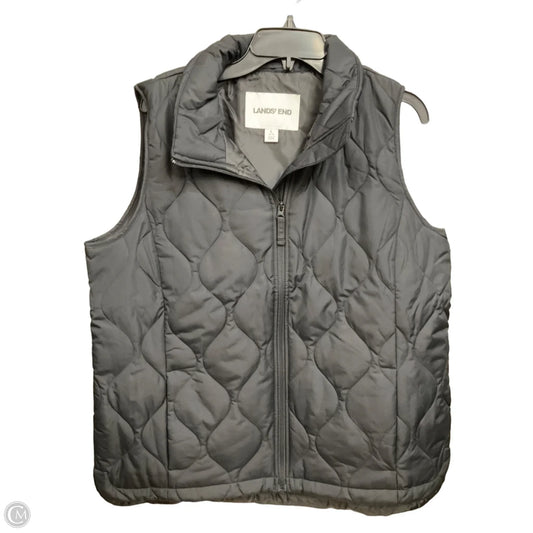 Vest Puffer & Quilted By Lands End In Black, Size: L