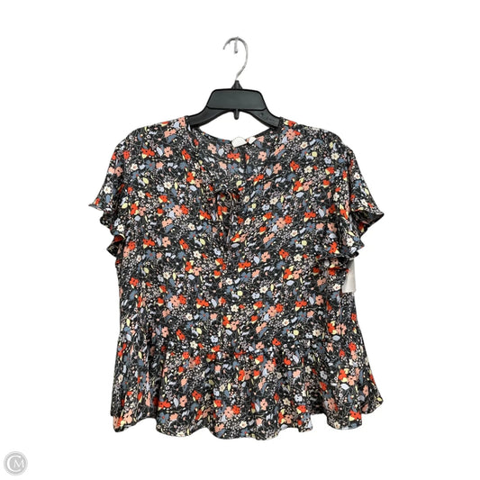 Top Short Sleeve By Gap In Floral Print, Size: L