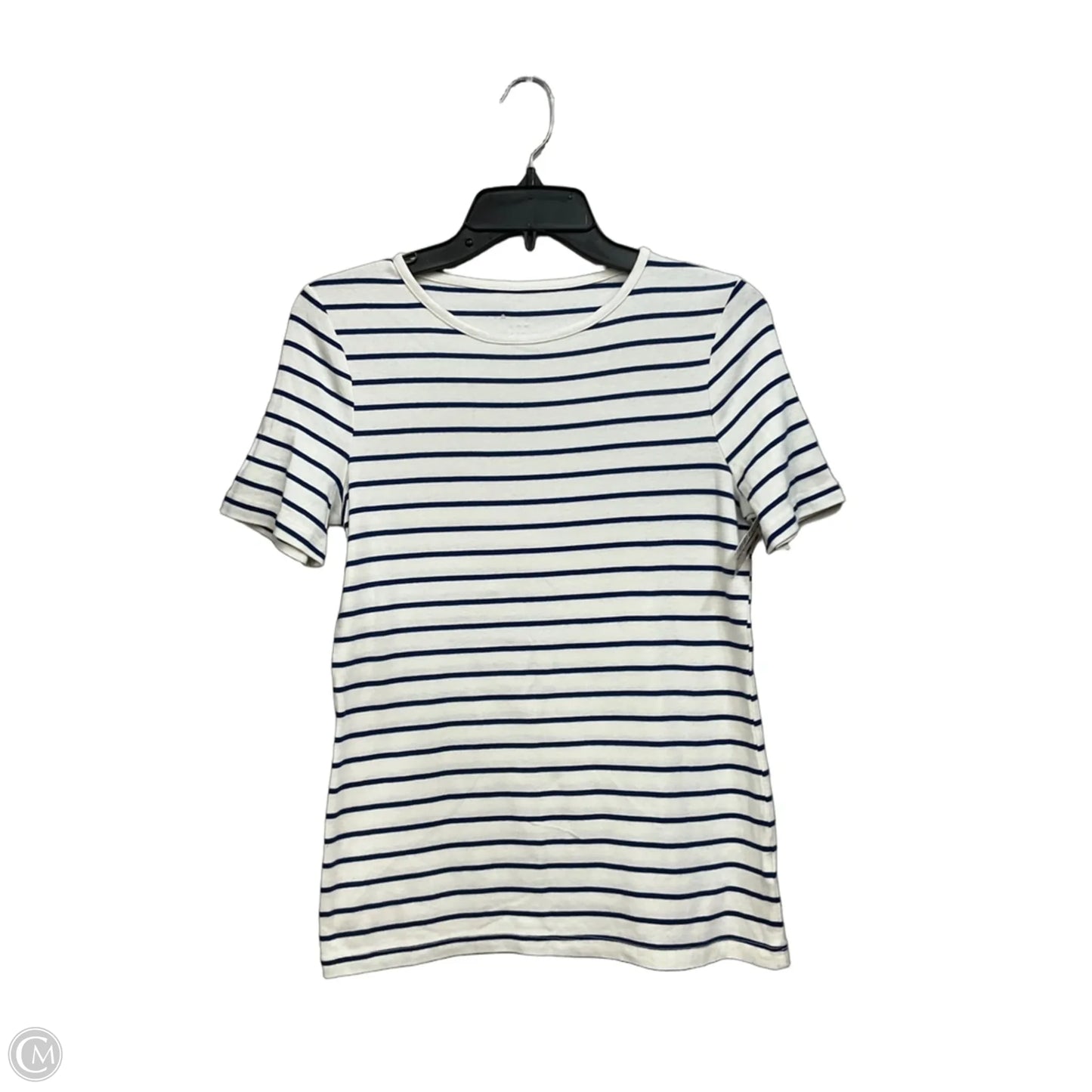 Top Short Sleeve Basic By A New Day In Striped Pattern, Size: S