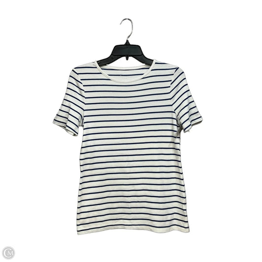 Top Short Sleeve Basic By A New Day In Striped Pattern, Size: S
