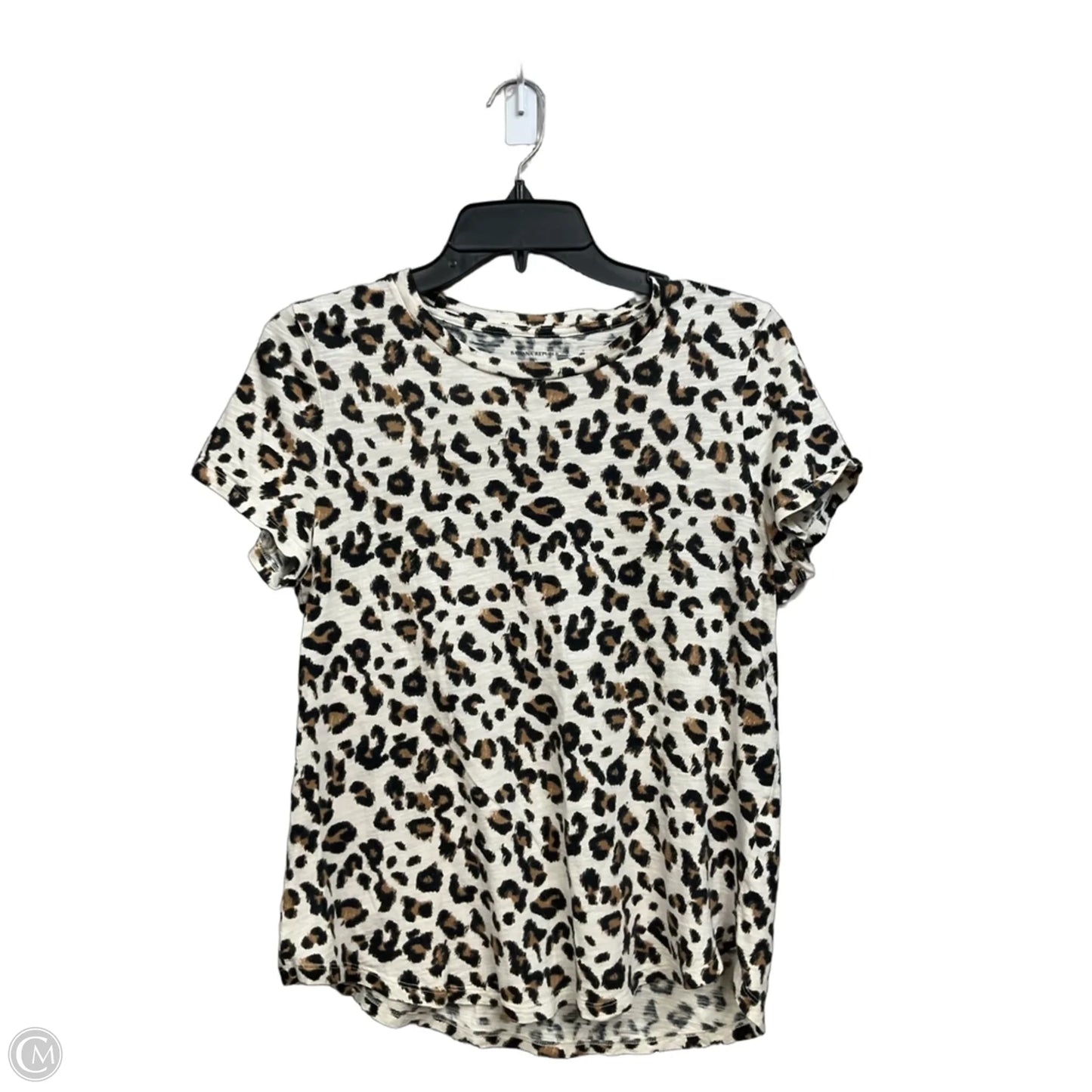 Top Short Sleeve Basic By Banana Republic In Animal Print, Size: S