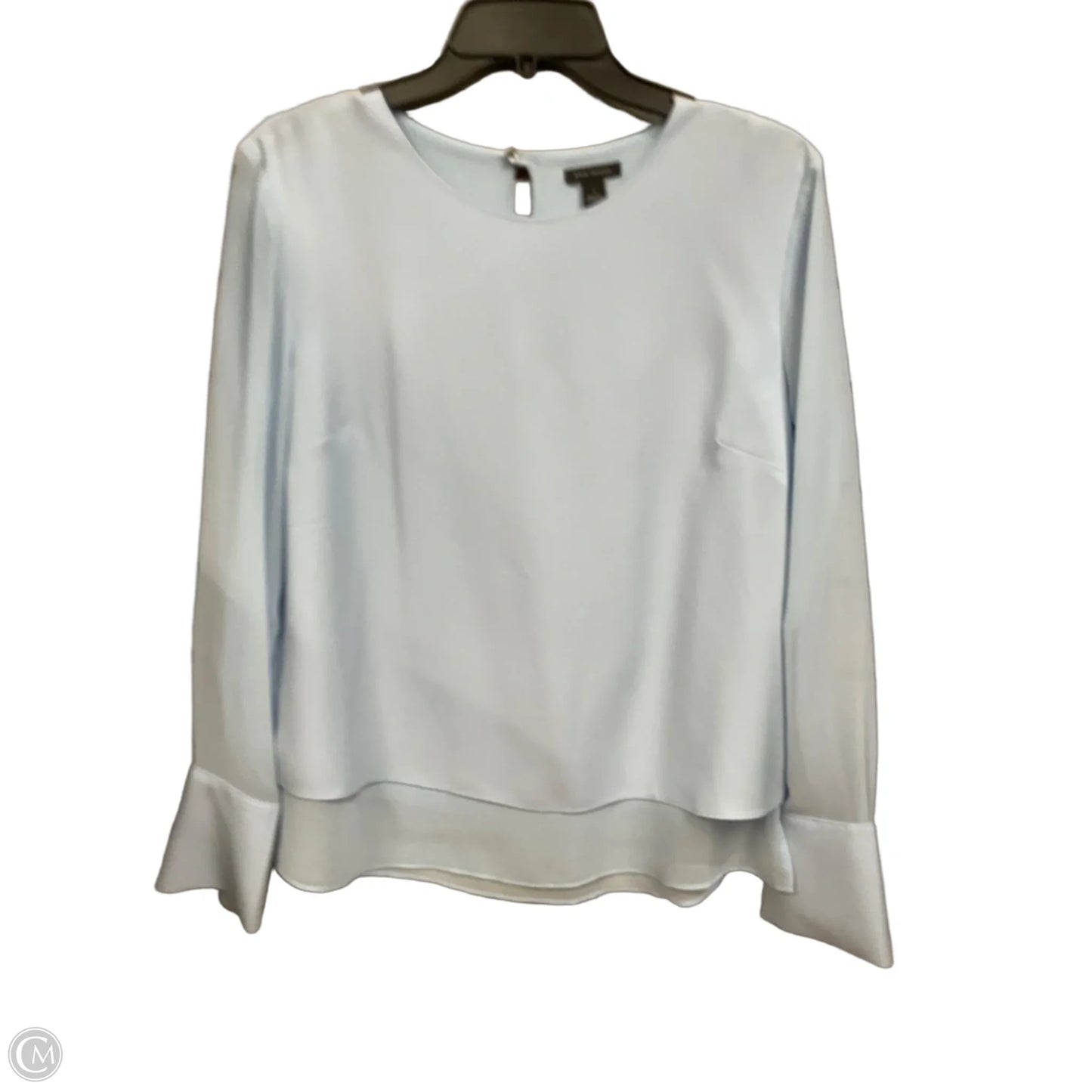 Blouse Long Sleeve By Ann Taylor In Blue, Size: S