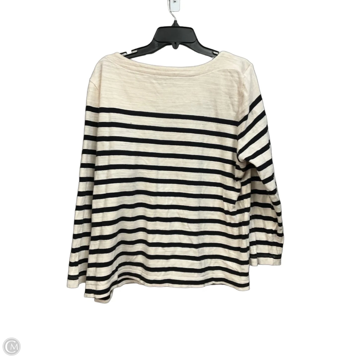 Top Long Sleeve By Loft In Striped Pattern, Size: Xxl